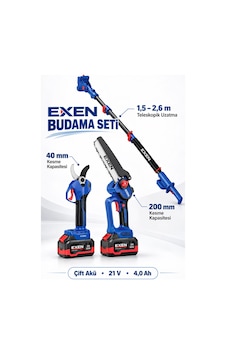 Exen Eng 604 Set + Eng 680 Ts Şarjlı Bahçe Seti Teleskopik Uzatma Dahil Exen Eng 604 Set + Eng 680 Ts Şarjlı Bahçe Seti Teleskopik Uzatma Dahil