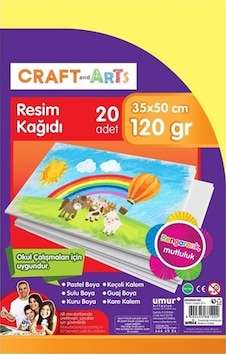 Umur Craft Arts Resim Kağıdı 35x50 120gr 20li - 3 Paket Umur Craft Arts Resim Kağıdı 35x50 120gr 20li - 3 Paket