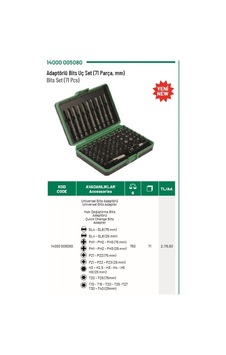 Adaptörlü Bits Uç Seti 71 Parça Adaptörlü Bits Uç Seti 71 Parça
