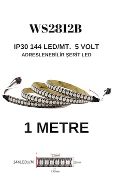 Ws2812b 144 Led Ip30-iç Mekan Adreslenebilir Led /5 Volt /1 Metre Ws2812b 144 Led Ip30-iç Mekan Adreslenebilir Led /5 Volt /1 Metre