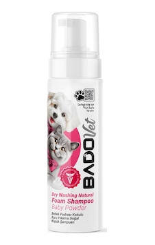 Bado Kediler Ve Köpekler İçin Bebek Pudrası Kokulu Kuru Yıkama Doğal Köpük Şampuan 200 Ml Bado Kediler Ve Köpekler İçin Bebek Pudrası Kokulu Kuru Yıkama Doğal Köpük Şampuan 200 Ml