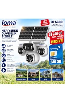 İoma Io-sg401 4 Lens 1 Ptz 4g Solar Güvenlik Kamerası+240gb Türk Telekom Sim Kart İoma Io-sg401 4 Lens 1 Ptz 4g Solar Güvenlik Kamerası+240gb Türk Telekom Sim Kart
