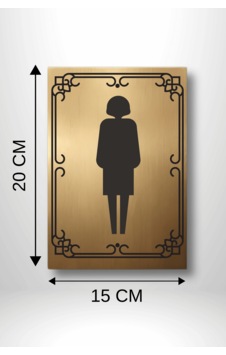 Dekoratif Metal Kadın Wc / Tuvalet Yönlendirme Levhası 20x15 Cm Altın Renk Dekoratif Metal Kadın Wc / Tuvalet Yönlendirme Levhası 20x15 Cm Altın Renk