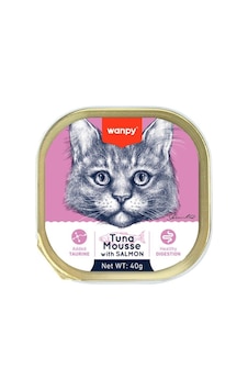 Wanpy Ton Balıklı Somonlu Alutray Yetişkin Kedi Konservesi 40 G