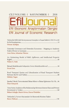 Efil Ekonomi Araştırmaları Dergisi - Cil 1 Sayı 1 2018