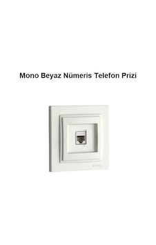 Mono Beyaz Nümeris Telefon Prizi