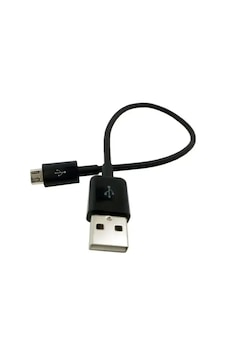 Micro Usb 15cm Data Kablosu - Siyah