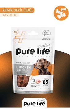 Purelife Plus Köpek Ödül Kemiği Tavuk Etli 80gr Purelife Plus Köpek Ödül Kemiği Tavuk Etli 80gr
