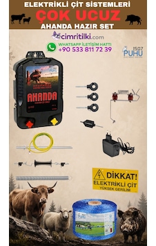 Puhu1507 Puhu Ahanda Çit Cihazı Hazır Kurulum Seti 15000 Volt Cihazlı Puhu1507 Puhu Ahanda Çit Cihazı Hazır Kurulum Seti 15000 Volt Cihazlı