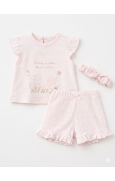 Ciccim Baby 3lü Takım Şortlu First Spring Joy Pembe Ciccim Baby 3lü Takım Şortlu First Spring Joy Pembe