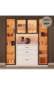 Kardelen Mdf Kahve Köşesi Dolabı 4 Kapak Çekmeceli Işıklı Aytaşı Kardelen Mdf Kahve Köşesi Dolabı 4 Kapak Çekmeceli Işıklı Aytaşı