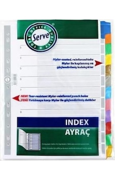 Serve Seperatör 12 Renkli Kağıt A4 SV 5525K