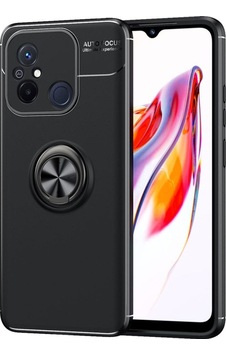Xiaomi Redmi 12c Kılıf Zore Ravel Silikon Kapak Siyah