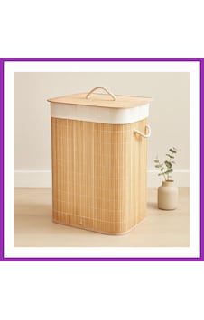 Bezos Bambu Kirli Çamaşır Sepeti 40x30x60 Cm - Kapaklı İpli Kumaş Torbalı Bty Diğer Bezos Bambu Kirli Çamaşır Sepeti 40x30x60 Cm - Kapaklı İpli Kumaş Torbalı Bty Diğer