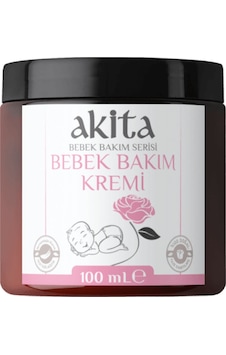 Akita % 100 Doğal Bebek Bakım Kremi Gül 100 Ml