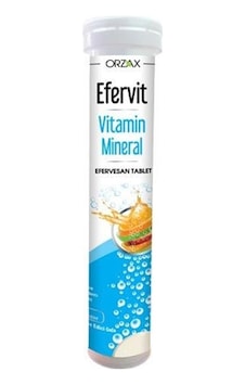 Orzax Efervit Multivitamin ve Mineral 20 Tablet