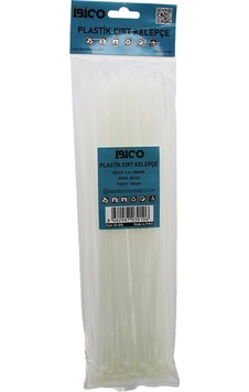 100pcs Beyaz 3.6x300mm Plastik Cırt Kelepçe