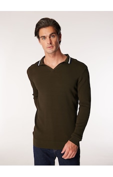 Fabrika Comfort Haki Erkek Polo Regular Fit Düz Kazak Fc4wm-kzk 2612 Fabrika Comfort Haki Erkek Polo Regular Fit Düz Kazak Fc4wm-kzk 2612