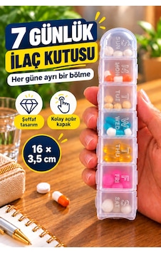 Haftalık İlaç Ve Hap Kutusu 7 Gün Şeffaf Vitamin Saklama Kabı Taşınabilir Seyahat Kutusu 16 X 3,5 Cm Haftalık İlaç Ve Hap Kutusu 7 Gün Şeffaf Vitamin Saklama Kabı Taşınabilir Seyahat Kutusu 16 X 3,5 Cm