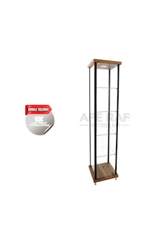 Afe Dekor Camlı Vitrin Dolap 40 x 40 x 175 CM Afe Dekor Camlı Vitrin Dolap 40 x 40 x 175 CM