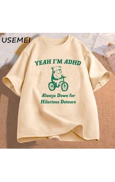 Flood Of Style Komik Grafik T Shirt Erkekler Evet Ben Adhd Rakun Meme T Shirt Unisex Moda Rahat O-boyun Boy Haki Flood Of Style Komik Grafik T Shirt Erkekler Evet Ben Adhd Rakun Meme T Shirt Unisex Moda Rahat O-boyun Boy Haki