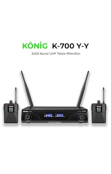König K-700 Uhf 2x50 Kanal 2 Yaka Kablosuz Mikrofon König K-700 Uhf 2x50 Kanal 2 Yaka Kablosuz Mikrofon