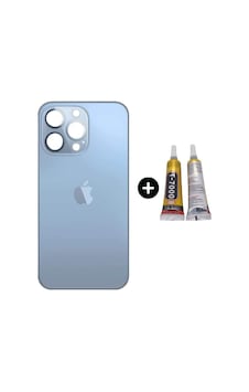 Apple Uyumlu iPhone 13 Pro Max Arka Pil Batarya Kapak Mavi + B7000 Apple Uyumlu iPhone 13 Pro Max Arka Pil Batarya Kapak Mavi + B7000