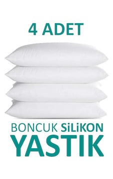 Suvay 4'lü Antialerjik Boncuk Silikon Yastık Pamuklu Kılıf 900 Gr