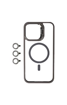 Apple, Uyumlu iPhone 15 Pro Kılıf M-safe Şarj Özellikli Standlı Zore M-safe Klon Lensli Kapak Apple, Uyumlu iPhone 15 Pro Kılıf M-safe Şarj Özellikli Standlı Zore M-safe Klon Lensli Kapak