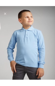 Dıgıl Kids Çocuk Polo Yaka Okul Tişörtü Uzun Kol Açık Mavi Dıgıl Kids Çocuk Polo Yaka Okul Tişörtü Uzun Kol Açık Mavi