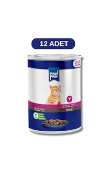 Paw Paw Pate Tavuklu Yetişkin Kedi Konserve Maması 12 X 400 G Paw Paw Pate Tavuklu Yetişkin Kedi Konserve Maması 12 X 400 G