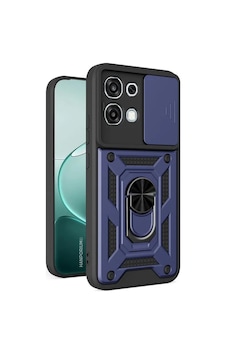 Oppo A6 Pro Uyumlu Tank Kılıf - Yüzüklü Standlı Extra Koruma Zırhlı Outdoor Kapak - Lacivert Lacivert Oppo A6 Pro Uyumlu Tank Kılıf - Yüzüklü Standlı Extra Koruma Zırhlı Outdoor Kapak - Lacivert Lacivert