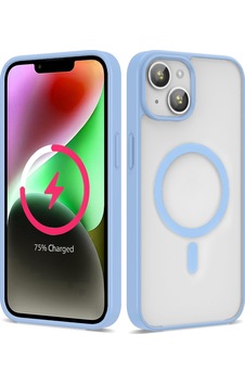 Apple Uyumlu iPhone 13 Kılıf M-safe Wireless Şarj Özellikli Silikon Zore Ege Kapak Açık Mavi Apple Uyumlu iPhone 13 Kılıf M-safe Wireless Şarj Özellikli Silikon Zore Ege Kapak Açık Mavi