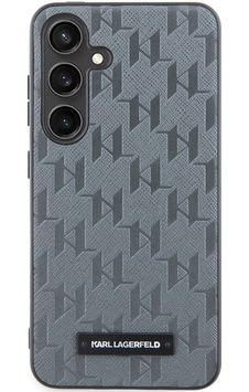 Galaxy S24 Uyumlu Kılıf Karl Lagerfeld Lisanslı Saffiano Monogram Metal Logo Kapak Gri Galaxy S24 Uyumlu Kılıf Karl Lagerfeld Lisanslı Saffiano Monogram Metal Logo Kapak Gri