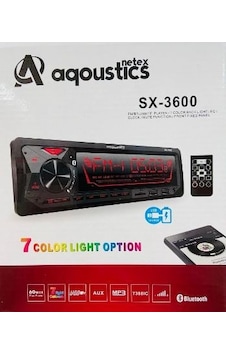 Aqoutics Sx 3600 Bt 7 Renk Bluetooth Özellikli Oto Teyp Aqoutics Sx 3600 Bt 7 Renk Bluetooth Özellikli Oto Teyp