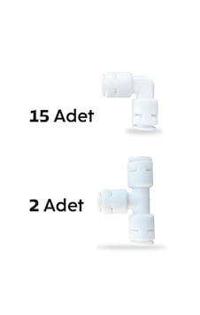 15 L + 2 T Quick Dirsek Su Arıtma Cihazları Filtreleri İle Uyumlu 15 L + 2 T Quick Dirsek Su Arıtma Cihazları Filtreleri İle Uyumlu