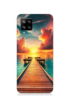 Samsung Galaxy A42 5g Uyumlu Gün Batımına Uzanan İskele Desenli Silikon Kılıf Çok Renkli Samsung Galaxy A42 5g Uyumlu Gün Batımına Uzanan İskele Desenli Silikon Kılıf Çok Renkli