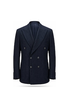 İgs Lacivert Slim Fit Dar Kalıp Kırlangıç Yaka Yünlü Kruvaze Ceket-26243 İgs Lacivert Slim Fit Dar Kalıp Kırlangıç Yaka Yünlü Kruvaze Ceket-26243