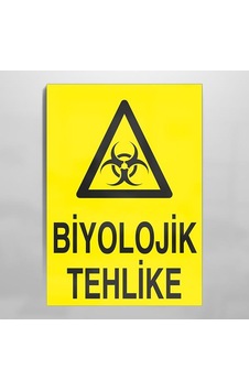 Biyolojik Tehlike Uyarı Levhası 20x30cm