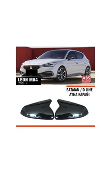 Leon Mk4 Batman Ayna Kapağı Piano Black / 2021 - Leon Mk4 Batman Ayna Kapağı Piano Black / 2021 -