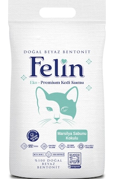 Felin Marsilya Sabunu Kokulu Topaklaşan İnce Bentonit Kedi Kumu 15 KG Felin Marsilya Sabunu Kokulu Topaklaşan İnce Bentonit Kedi Kumu 15 KG