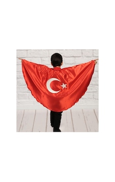 Türk Bayraklı Pelerin 8-12 Yaş Diğer