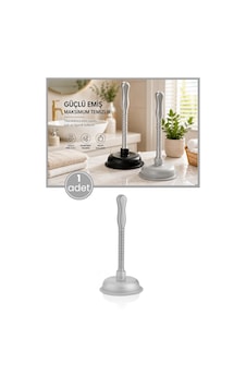 Battal Vantuz Pompa Gri, Mutfak Banyo Lavabo Küvet Wc Tuvalet Gider Açıcı Büyük El Pompası 16x33cm Battal Vantuz Pompa Gri, Mutfak Banyo Lavabo Küvet Wc Tuvalet Gider Açıcı Büyük El Pompası 16x33cm