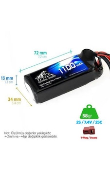 Leopard Power 1100 Mah 7,4v 2s 25c Lipo Batarya Leopard Power 1100 Mah 7,4v 2s 25c Lipo Batarya