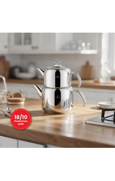 Sofram Soft 13 Cm Minti Boy Çaydanlık Takımı Gümüş Sofram Soft 13 Cm Minti Boy Çaydanlık Takımı Gümüş