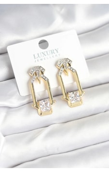 Pirinç Gold Renk Vintage Kadın Küpe 5886 Çok Renkli Pirinç Gold Renk Vintage Kadın Küpe 5886 Çok Renkli
