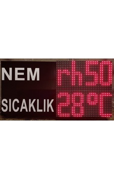 32X64 Cm Led Derece Nem Göstergesi