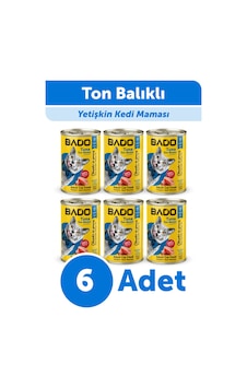 Bado Yetişkin Yaş Kedi Maması Ton Balıklı 400gr 6lı Bado Yetişkin Yaş Kedi Maması Ton Balıklı 400gr 6lı