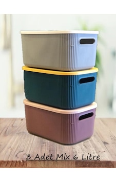 Bayev 3 Adet 6 Litre Storage Mix Dolap Düzenleyici Kapaklı Kutu - Kıyafet Çorap Saklama Kutusu Çok Renkli Bayev 3 Adet 6 Litre Storage Mix Dolap Düzenleyici Kapaklı Kutu - Kıyafet Çorap Saklama Kutusu Çok Renkli