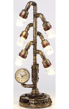 WISE Veronese Serisi-WISE STEAMPUNK ISIKLI SAAT-43*13,5*13,5 CM WISE Veronese Serisi-WISE STEAMPUNK ISIKLI SAAT-43*13,5*13,5 CM